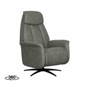 LABEL51 Fauteuil Oslo - Taupe - Micro Suede - One Size