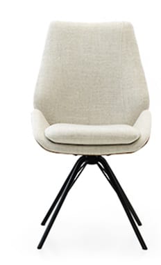 Eetkamerstoel Adige met een draaipoot.