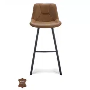 Barkruk Blake ZH 80 Microleder Bull Camel 09 Poot Black