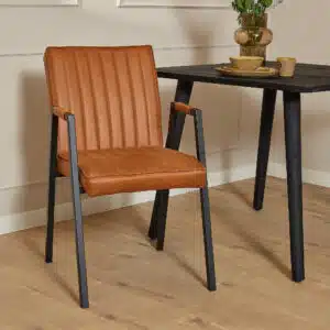 Eetkamerstoel Tivoli met armleuning | Bull Cognac 28