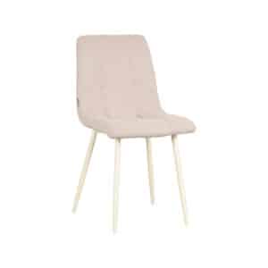 LABEL51 Eetkamerstoel Nino - Naturel - Boucle - Shaded White Frame