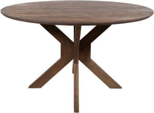 Eetkamertafel Ø130 rond, Acacia Marron Brown