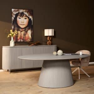 Eettafel Solana | 240 cm | Ovaal | Taupe