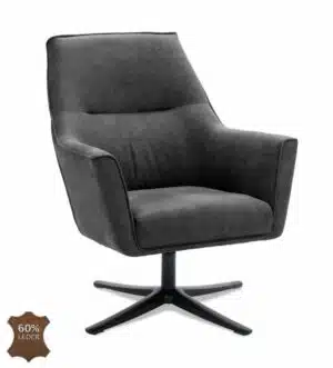 Fauteuil Dennis in Mirco leder