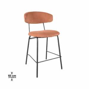 LABEL51 Barkruk Zack - Rust - Ribcord - Zithoogte 65