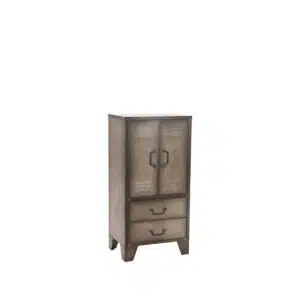 LABEL51 Bergkast Fence - Grijs - Metaal - 2-Deurs laag