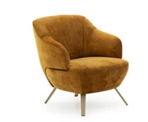 Lucio fauteuil met vaste poot.