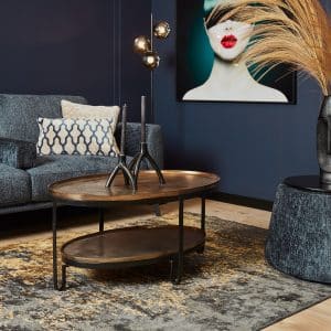 Ovale salontafel Goud Aluminium 100 cm