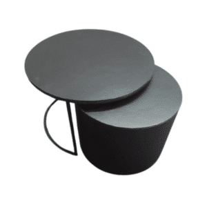 Salontafel Luna Black. Set van 2