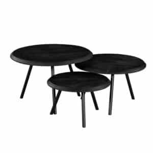 Salontafel Ohio Black set van 3