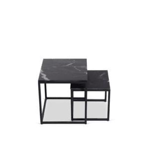 Salontafel set Daan Zwart marmer 50-40 cm
