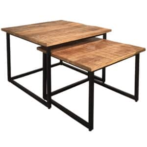 Salontafel vierkant. set van 2 mango hout