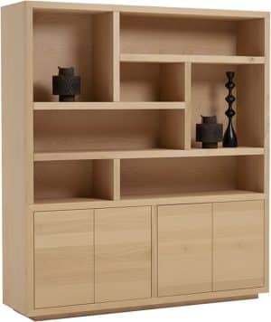 Boekenkast Tampere 200 cm. Leverbaar in 3 kleuren.