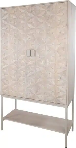 Trinity 2-deurs kast met onderplank, Mango Ashblond