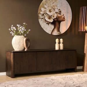 Tv meubel Dallas Bruin Mangohout 165 cm