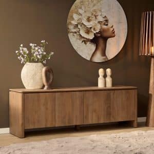 Tv meubel Dallas Naturel Mangohout 210 cm