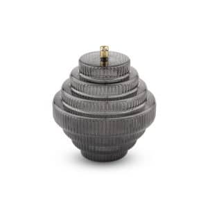 Twin Smoked brass L olielamp