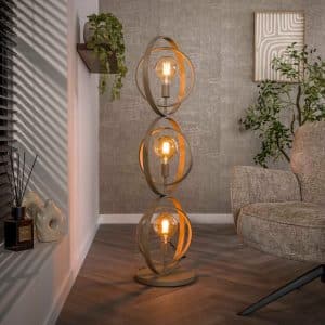 Vloerlamp Turn Around 3-lichts Beige