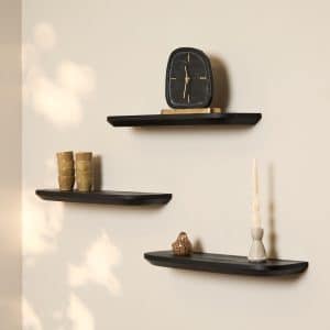 Wandplank Gusta Black | 60 cm | Set van 3