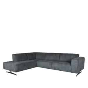 LABEL51 Bank Modena - Grijs - Microfiber - Ottomane + 2,5-Zits