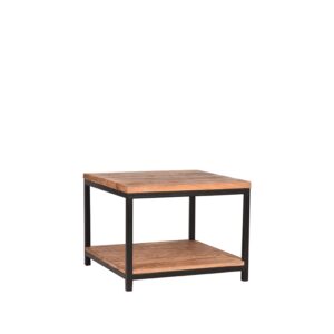 LABEL51 Bijzettafel Vintage - Rough - Mangohout - 60x60 cm