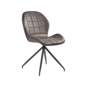 LABEL51 Eetkamerstoel Ferm - Antraciet - Microfiber