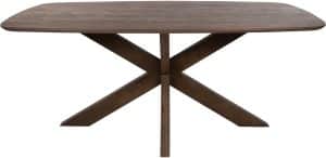 Eetkamertafel deens ovaal 160, Acacia Marron Brown