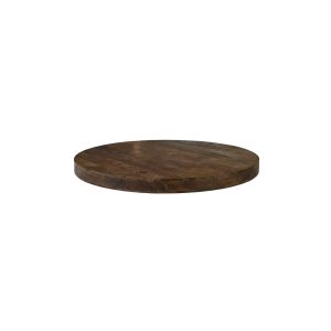 LABEL51 Eetkamertafel Tafelblad Rond - Zwart - Mangohout - 70 cm - Rond
