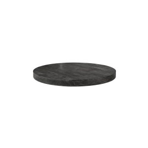 LABEL51 Eetkamertafel Tafelblad Rond - Zwart - Mangohout - 70 cm - Rond