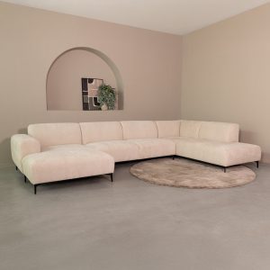 LABEL51 Hoekbank Merido - Naturel - Raven - Rechts Voorstaand