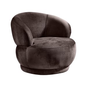 LABEL51 Fauteuil Lobby - Zwart - Velvet - 1-Zits