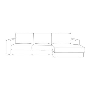 LABEL51 Hoekbank Valero - Elite Natural 03 - Chenille - Loungebank Rechts