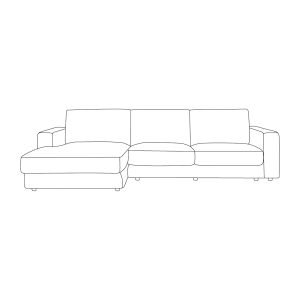 LABEL51 Hoekbank Valero - Royal Boucle Mushroom 170 - Boucle - Loungebank Links
