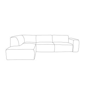 LABEL51 Hoekbank Verona - Egon Moss 75 - Geweven - Hoekbank Links