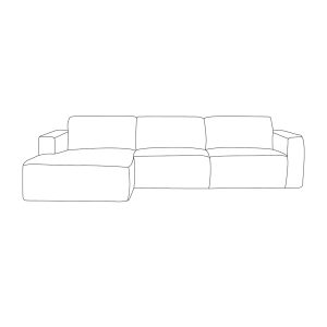 LABEL51 Hoekbank Kay - Cremona Natural 02 - Chenille - Loungebank Links