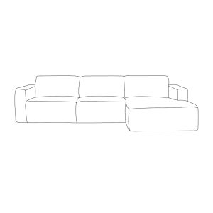 LABEL51 Hoekbank Kay - Cremona Taupe 24 - Chenille - Loungebank Rechts