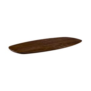 LABEL51 Eetkamertafel Tafelblad Deens Ovaal - Espresso - Mangohout - 180 cm - Deens Ovaal