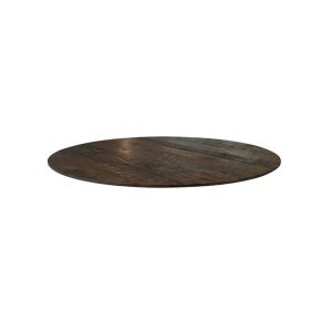 LABEL51 Eetkamertafel Tafelblad Rond - Espresso - Mangohout - 130 cm - Rond Sloppy