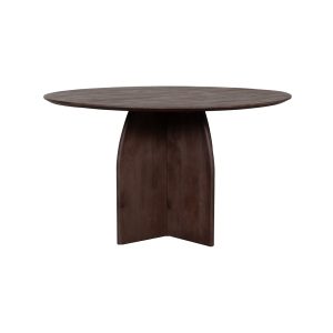 LABEL51 Eetkamertafel Mick - Espresso - Mangohout - 130 cm - Rond
