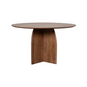 LABEL51 Eetkamertafel Mick - Nature Smooth - Mangohout - 130 cm - Rond