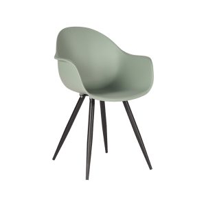 LABEL51 Eetkamerstoel Luca - Forest - PP - Zwart Metalen Frame