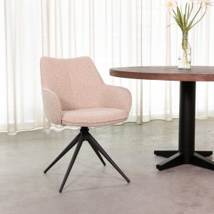 LABEL51 Eetkamerstoel Sawa - Naturel - Boucle