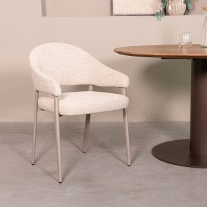 LABEL51 Eetkamerstoel Sora - Naturel - Boucle
