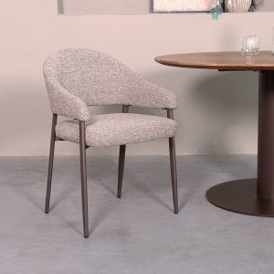 LABEL51 Eetkamerstoel Sora - Mushroom - Boucle