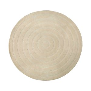 LABEL51 Vloerkleden Agra - Zand - Polyester - 200x200 cm - Rond
