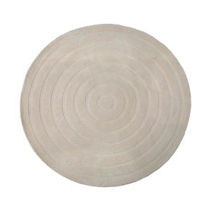 LABEL51 Vloerkleden Agra - Taupe - Polyester - 150x150 cm - Rond