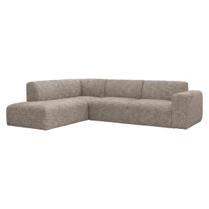 LABEL51 Hoekbank Verona - Taupe - Geweven - Links Voorstaand