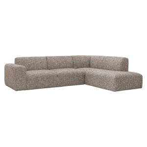 LABEL51 Hoekbank Verona - Taupe - Geweven - Rechts Voorstaand