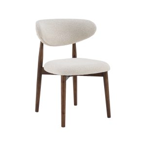 LABEL51 Eetkamerstoel Kyoto - Naturel - Geweven - Walnoot Houten Frame