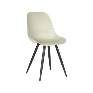 LABEL51 Eetkamerstoel Monza - Breeze - PP - Zwart Metalen Frame